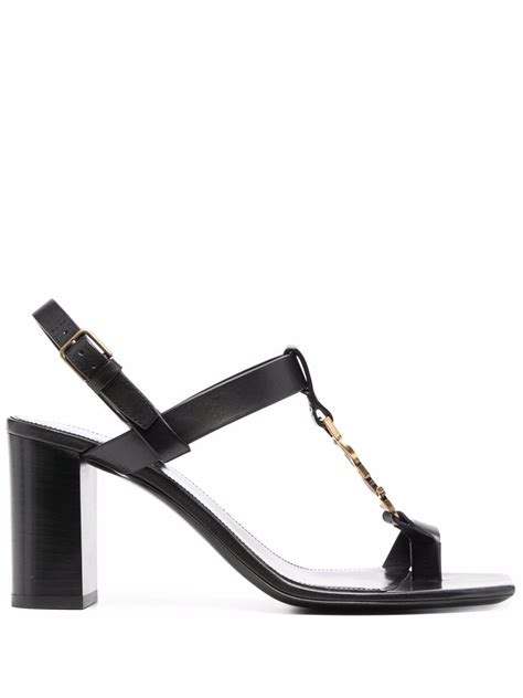 ysl block heel sandals